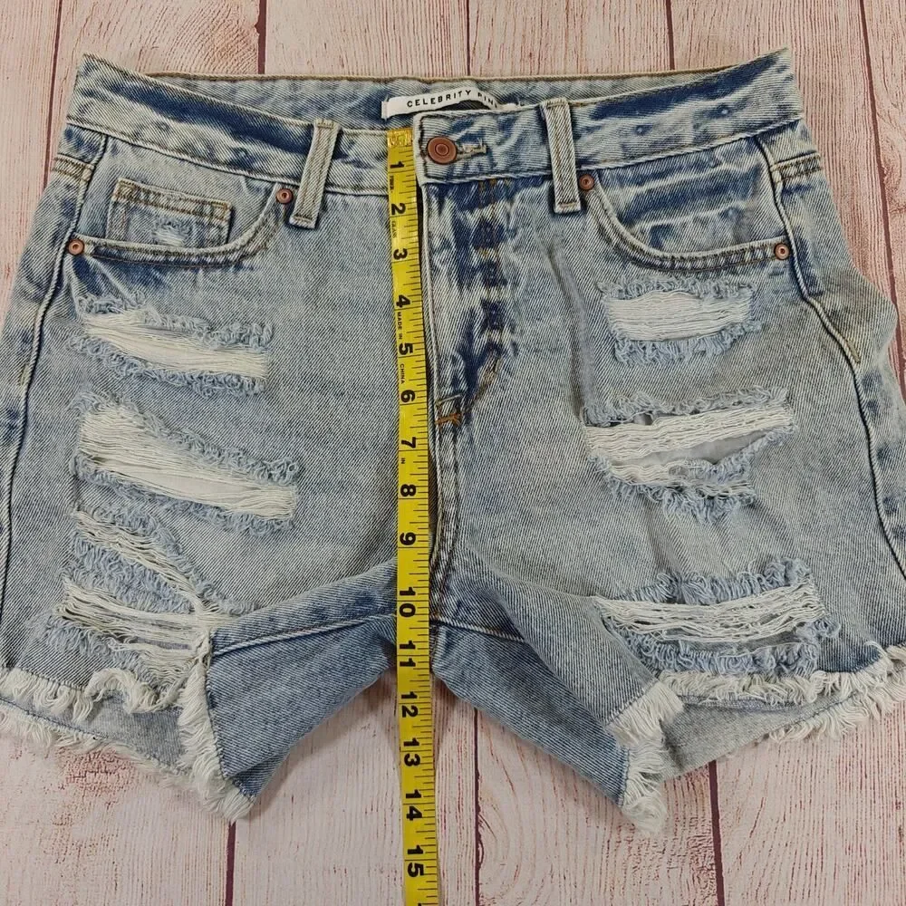 Celebrity Pink the Bobby high rise boyfriend destructed shorts sz 5/27